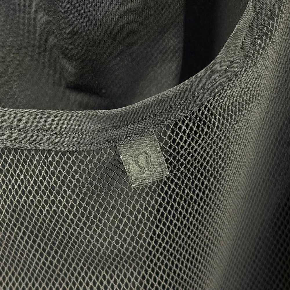 Lululemon x Peloton Black Mesh In Motion Racerback Tank Top Size 12 Tank